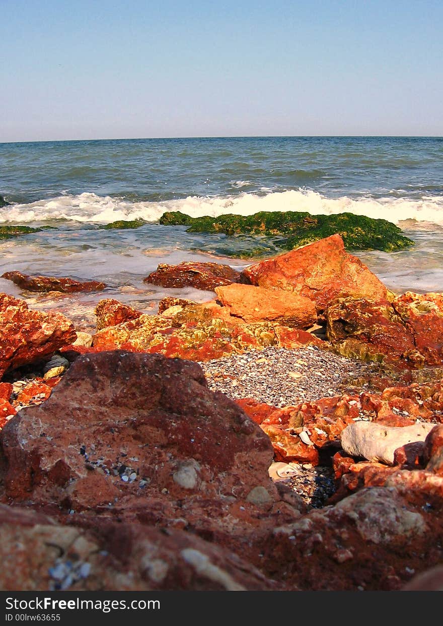 The Black Sea's wonderful red rocks. The Black Sea's wonderful red rocks