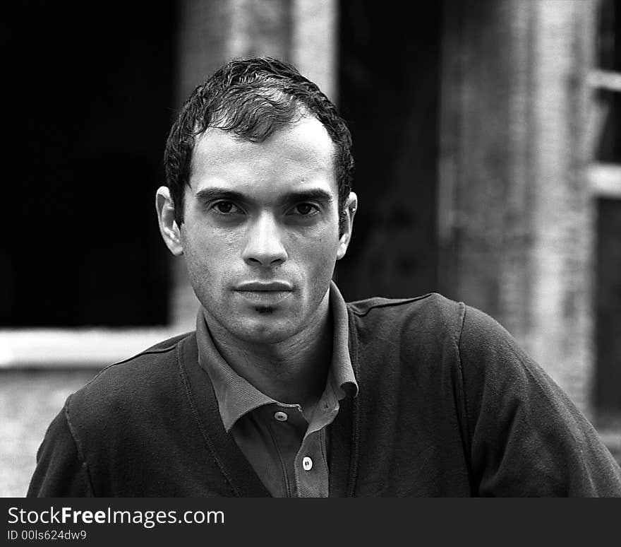 Male portrait taken with a pentax 6x7 on Ilford SFX.