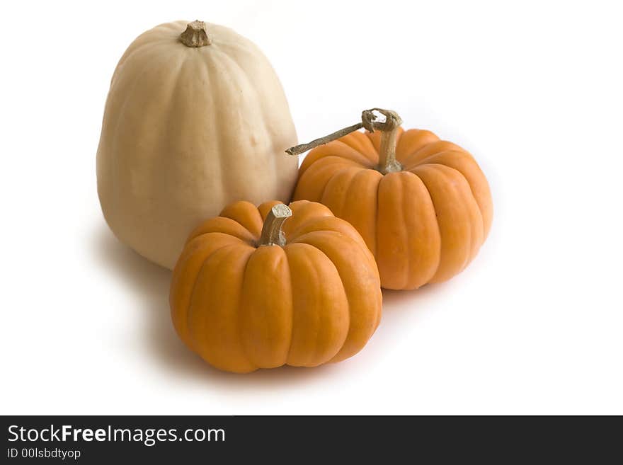 Three pumpkins