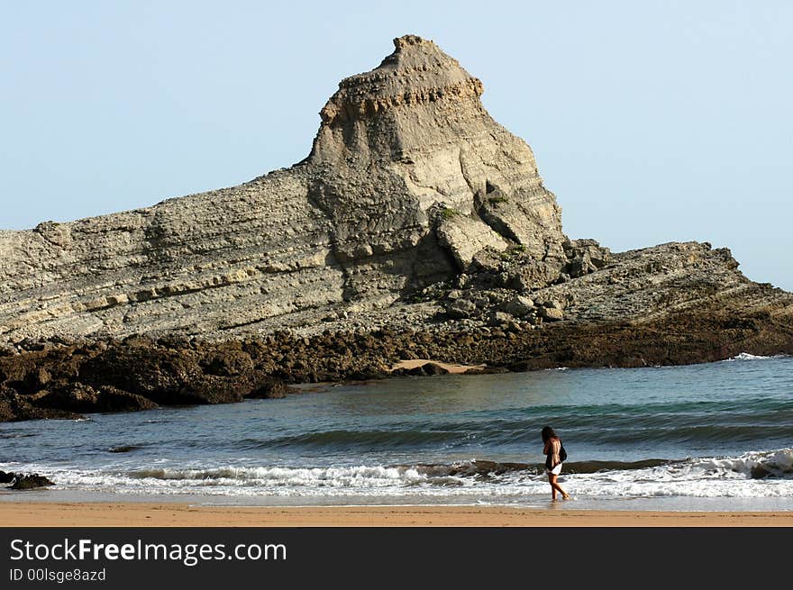 A romantic bay surrounded with a rock. A romantic bay surrounded with a rock