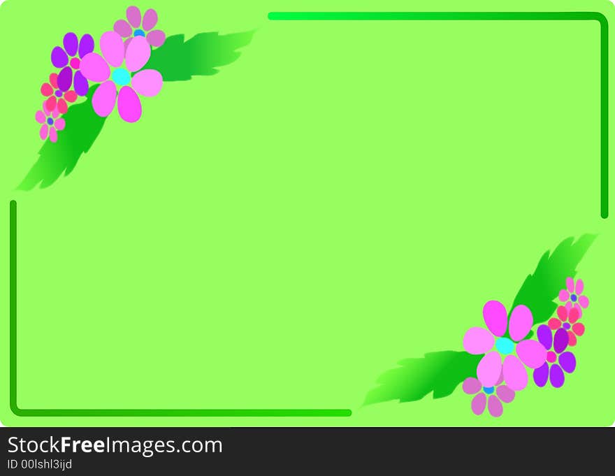 Green design with flowers, vector illustration. Green design with flowers, vector illustration