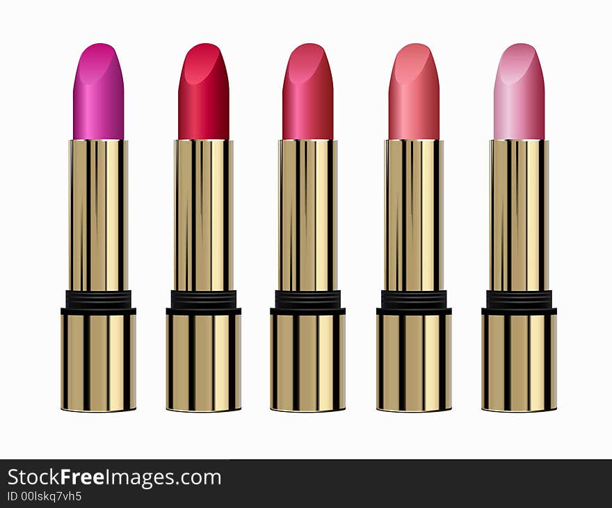 Illustration of lipsticks