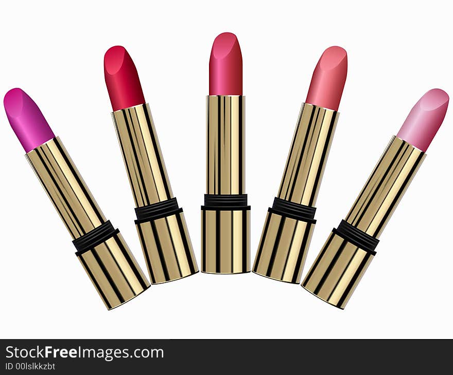 Illustration of lipsticks