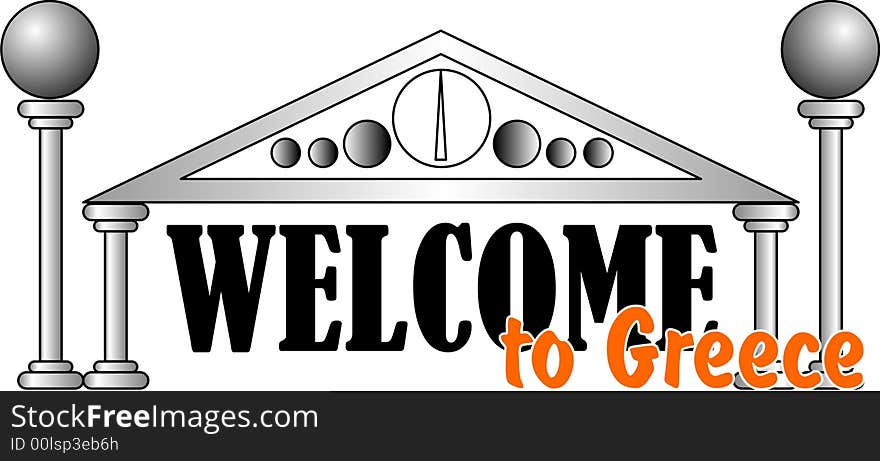 Vector format welcome to Greece. Vector format welcome to Greece