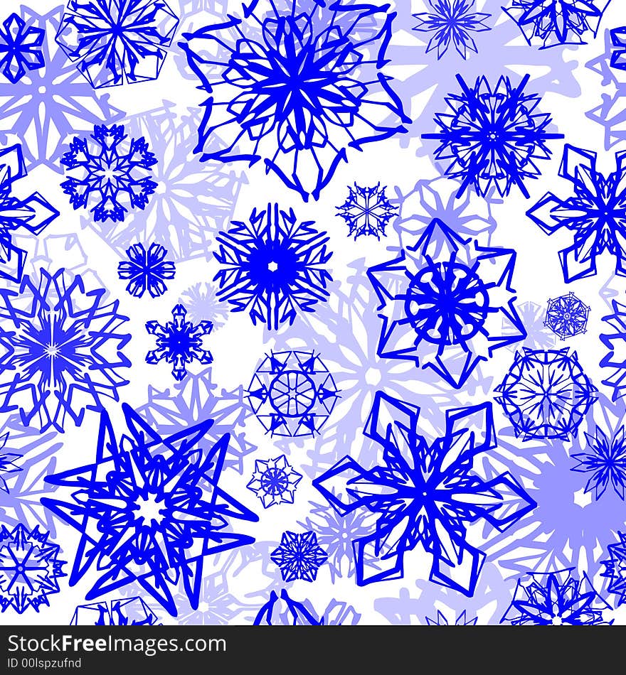 Seamless Snowflake Background