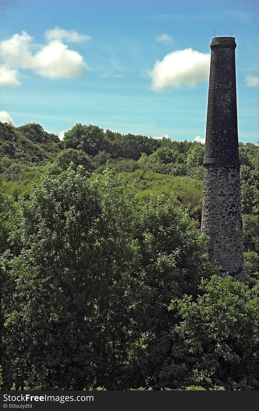 Chimney Stack of an Old Tin Mine in Cornwall UK. Chimney Stack of an Old Tin Mine in Cornwall UK