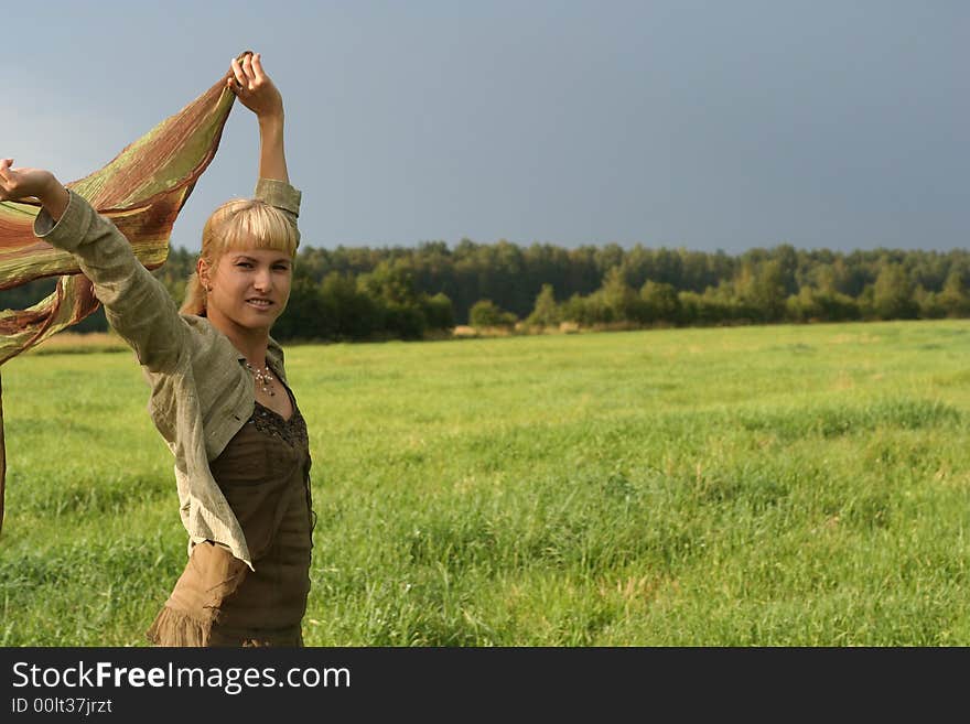 Young Woman With Scarf