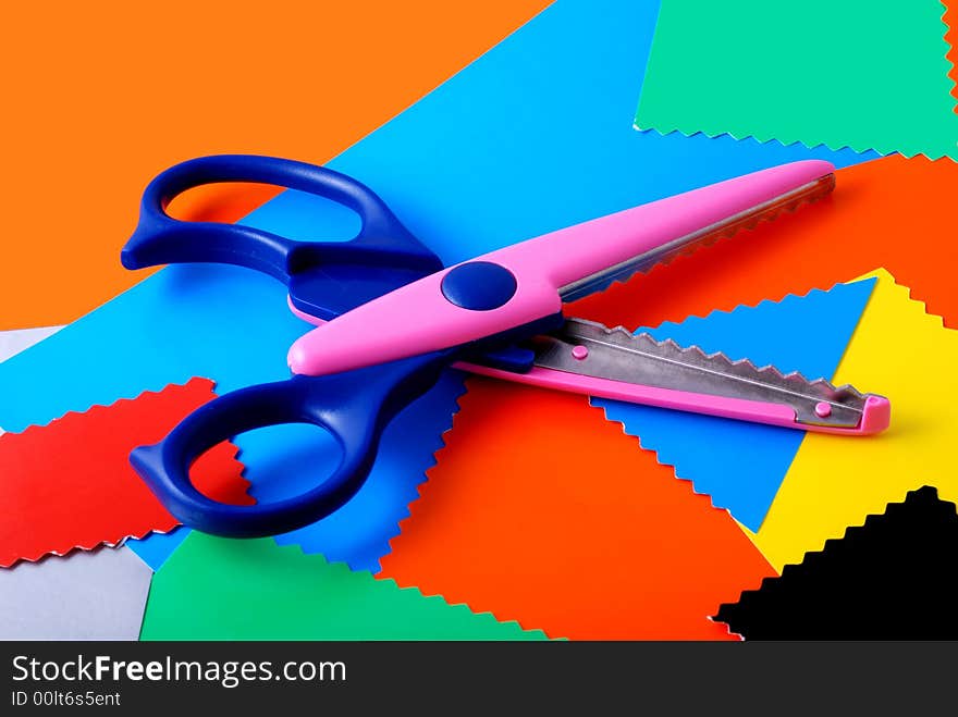 Colourful Paper And Scissors