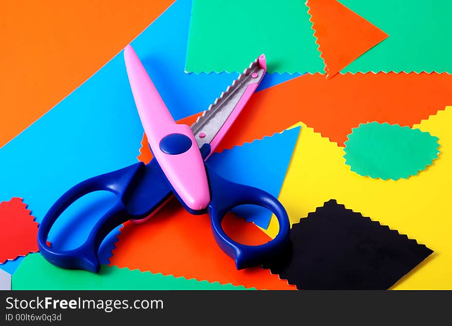 Colourful Paper And Scissors