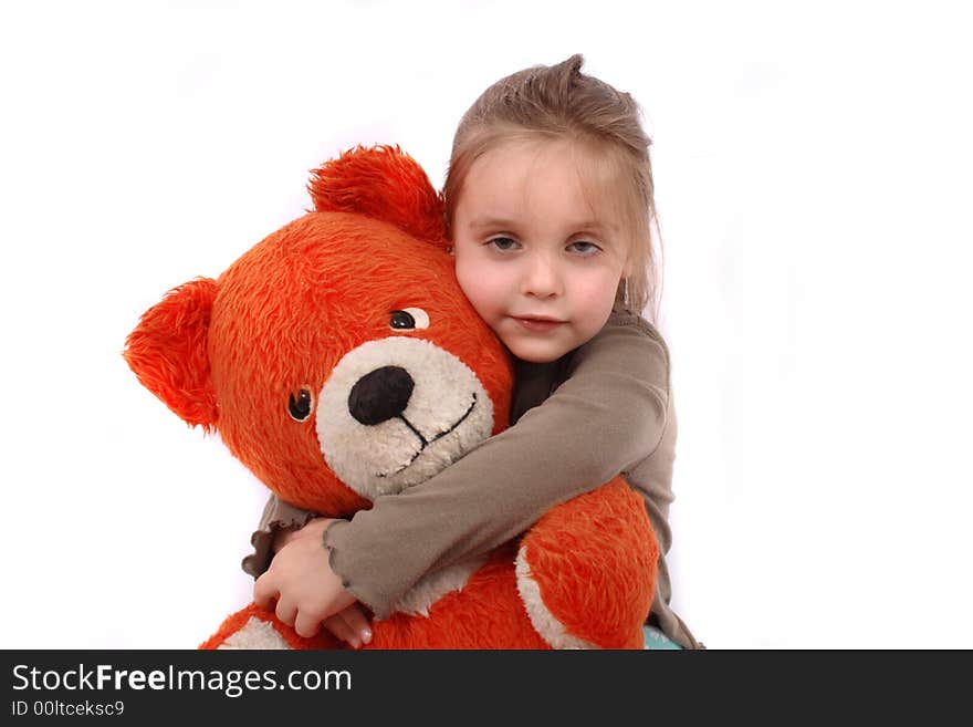 Portrait of very nice young girl on the white background. Portrait of very nice young girl on the white background