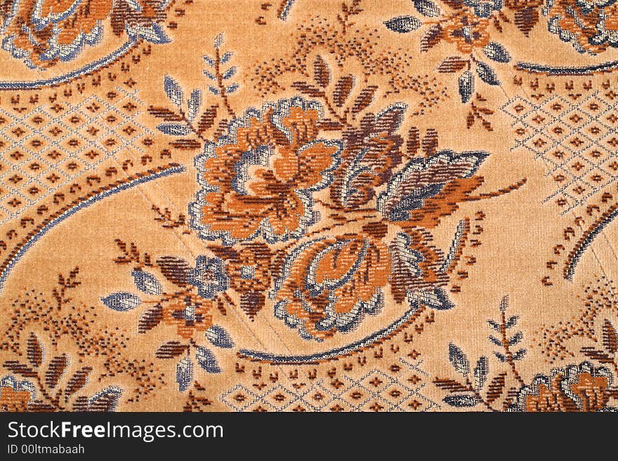 Artistic floral fabric texture background