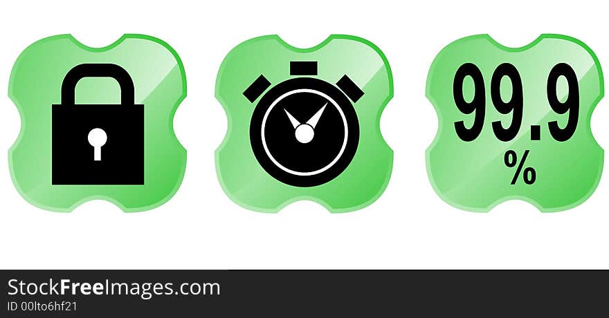 Web Icon Set Green