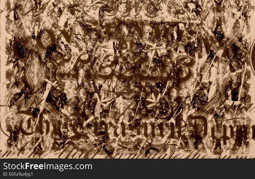 Grunge Style Background from historic Currency. Grunge Style Background from historic Currency