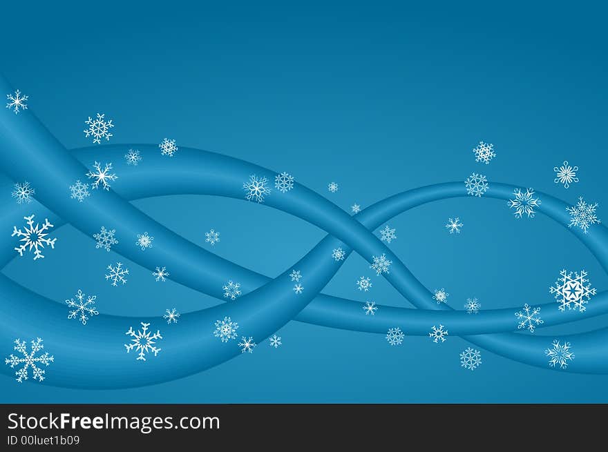 Abstract vector illustration of snowflakes