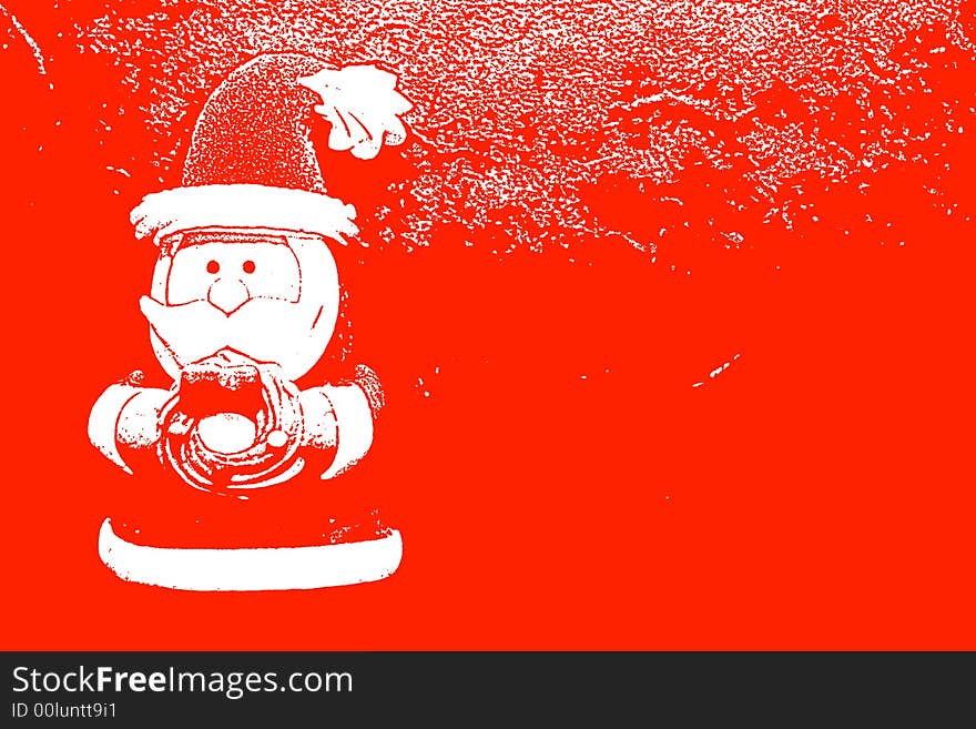 Santa claus on red background,christmas symbol,illustration