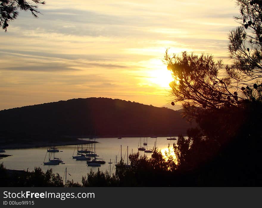 Sunset in byi in Croatia (Hrvatska). Sunset in byi in Croatia (Hrvatska)