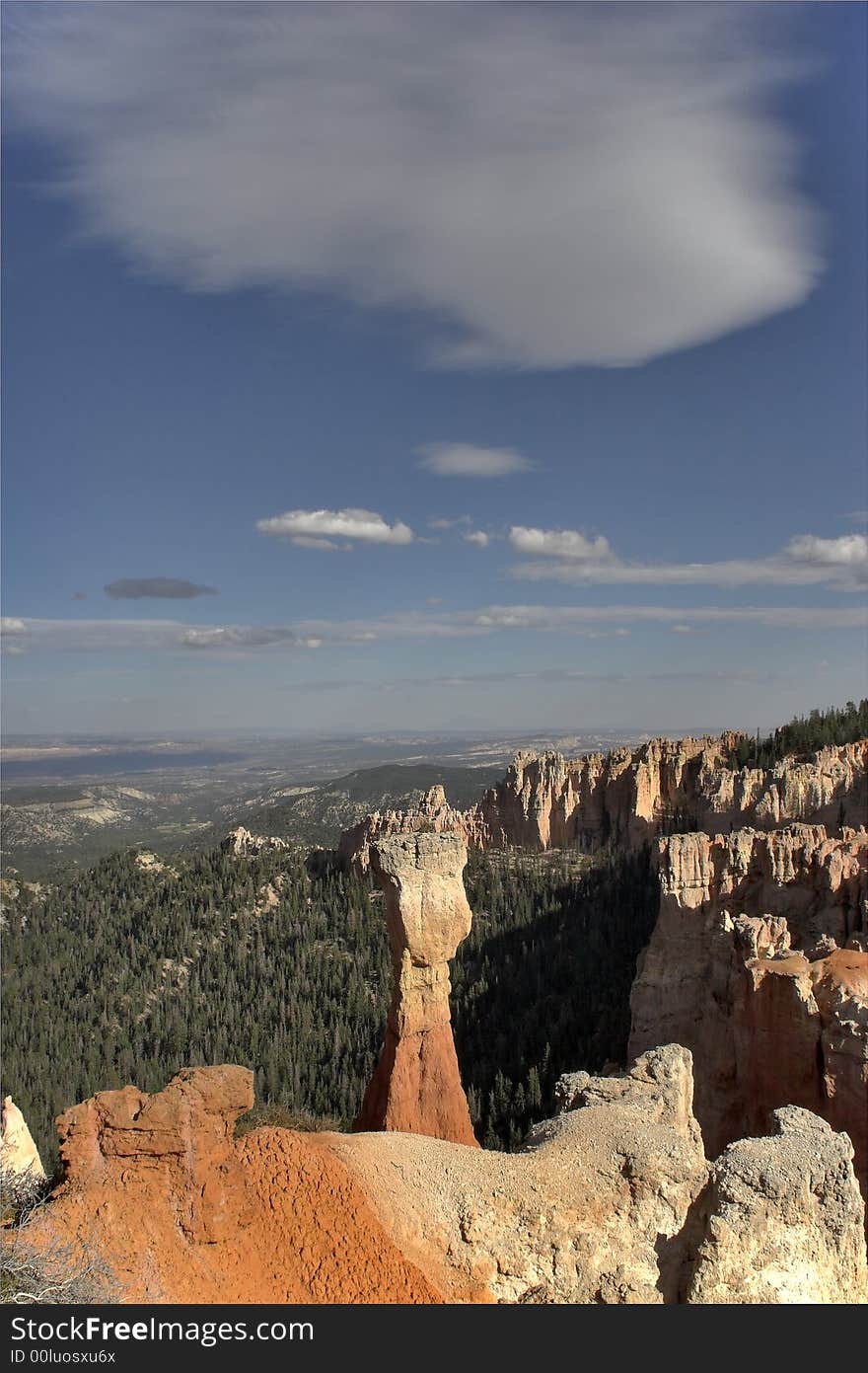 The well-known rock in Bryce canyon in state of Utah USA. The well-known rock in Bryce canyon in state of Utah USA