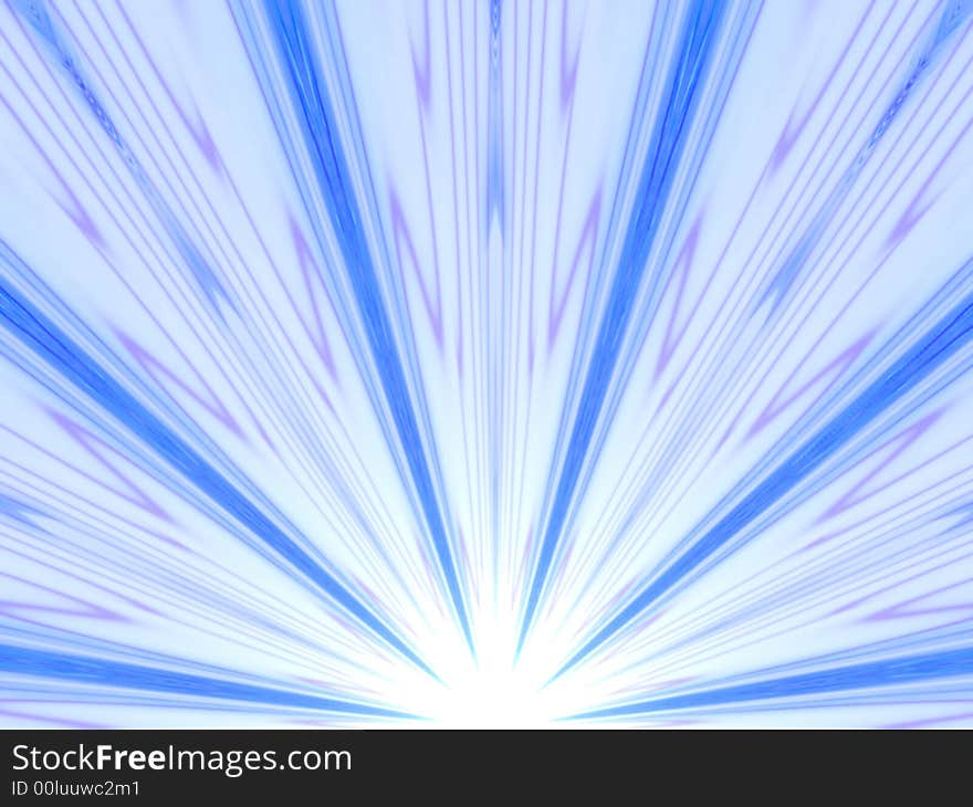 Blue beams, abstract background with light