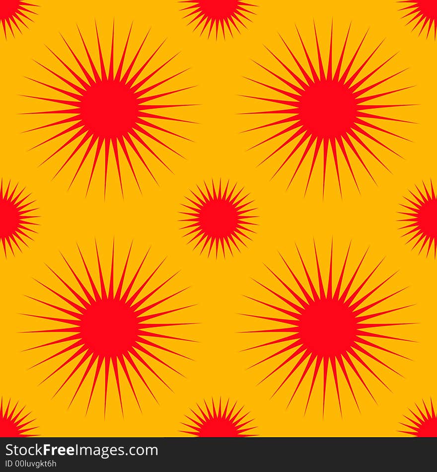 Red stars on orange background