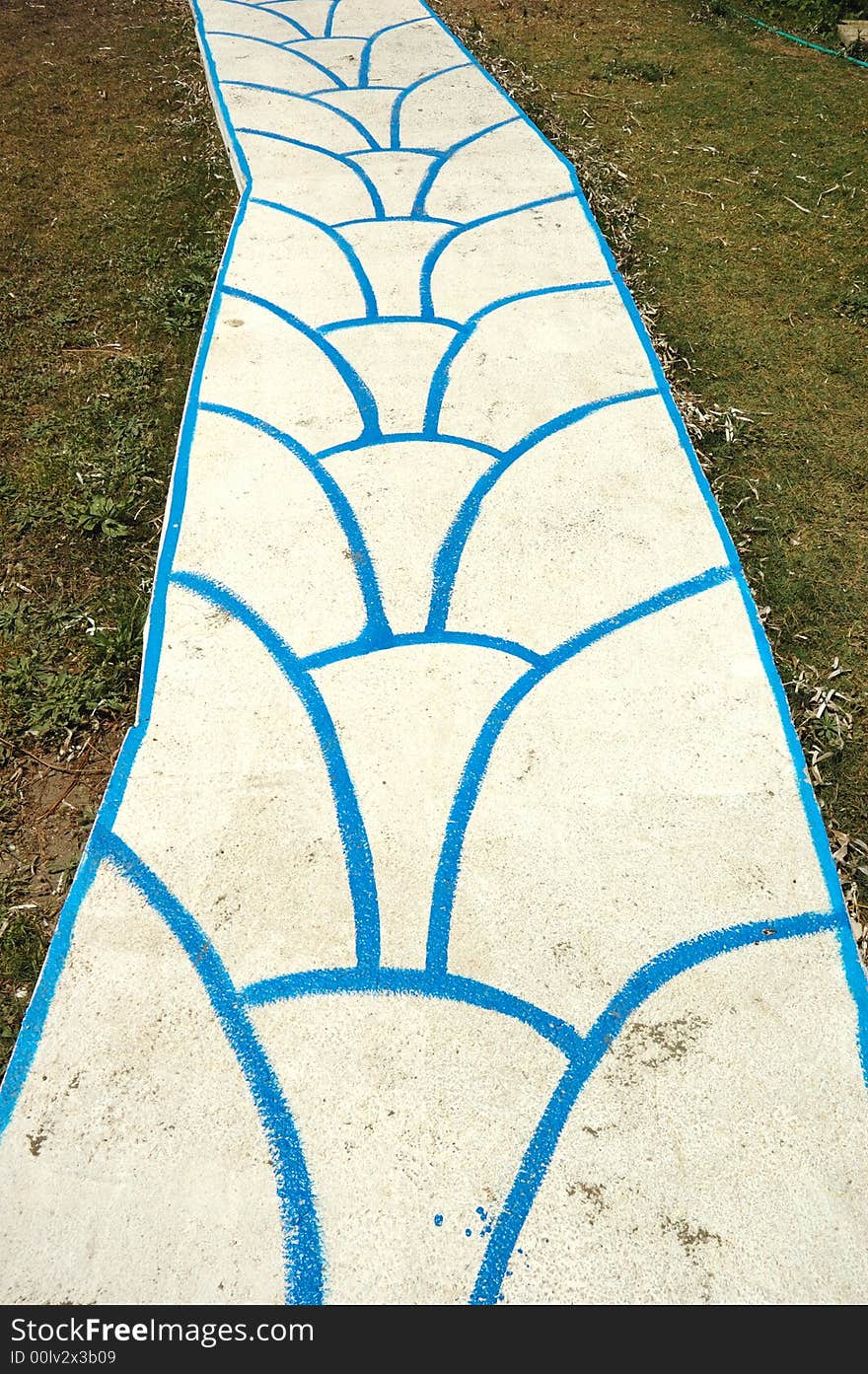 Paint PATH LEADING TO BEACH; greek hotel garden