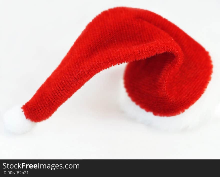 Santa hat on white background