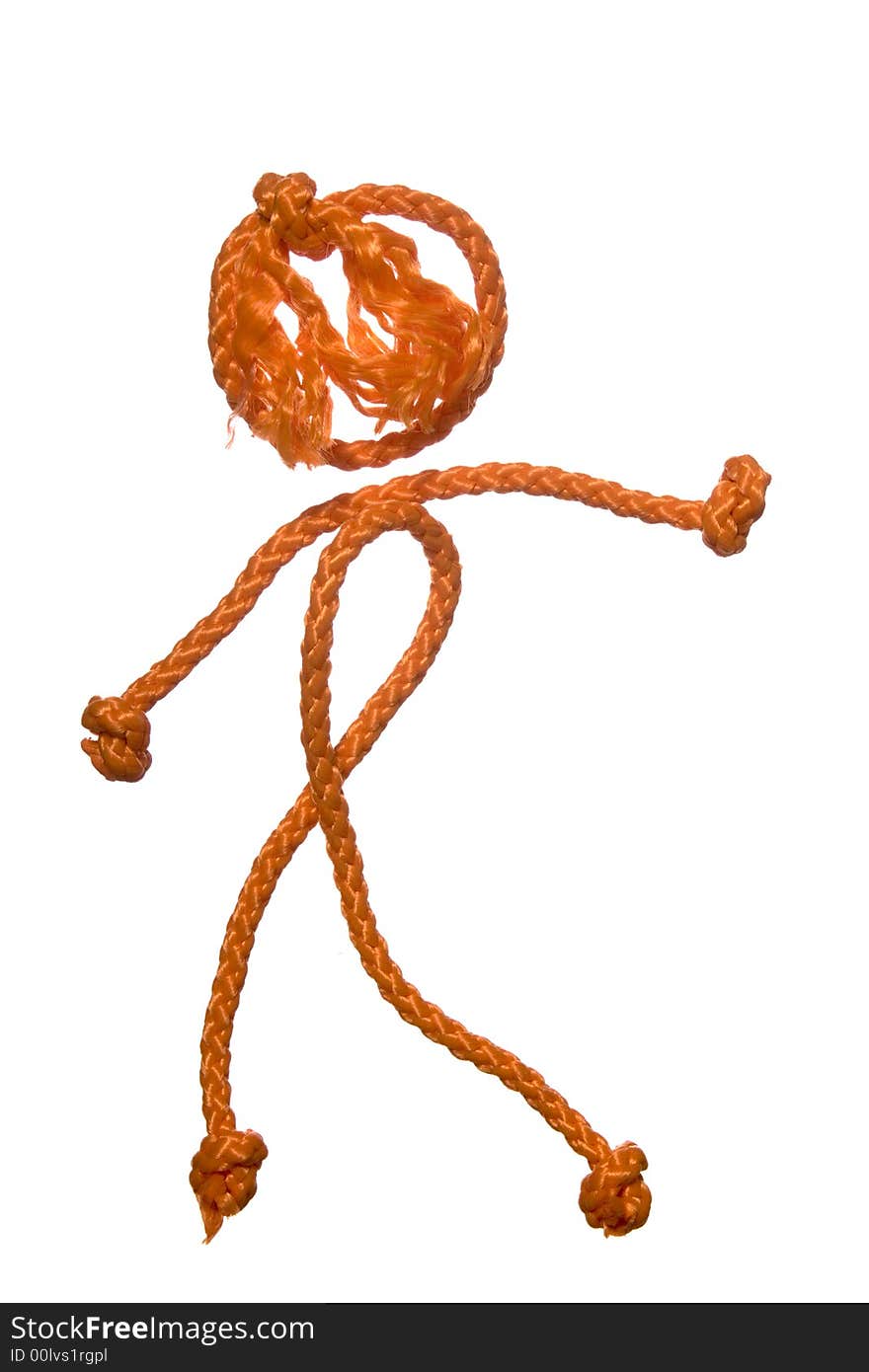 Figure of the people from rope