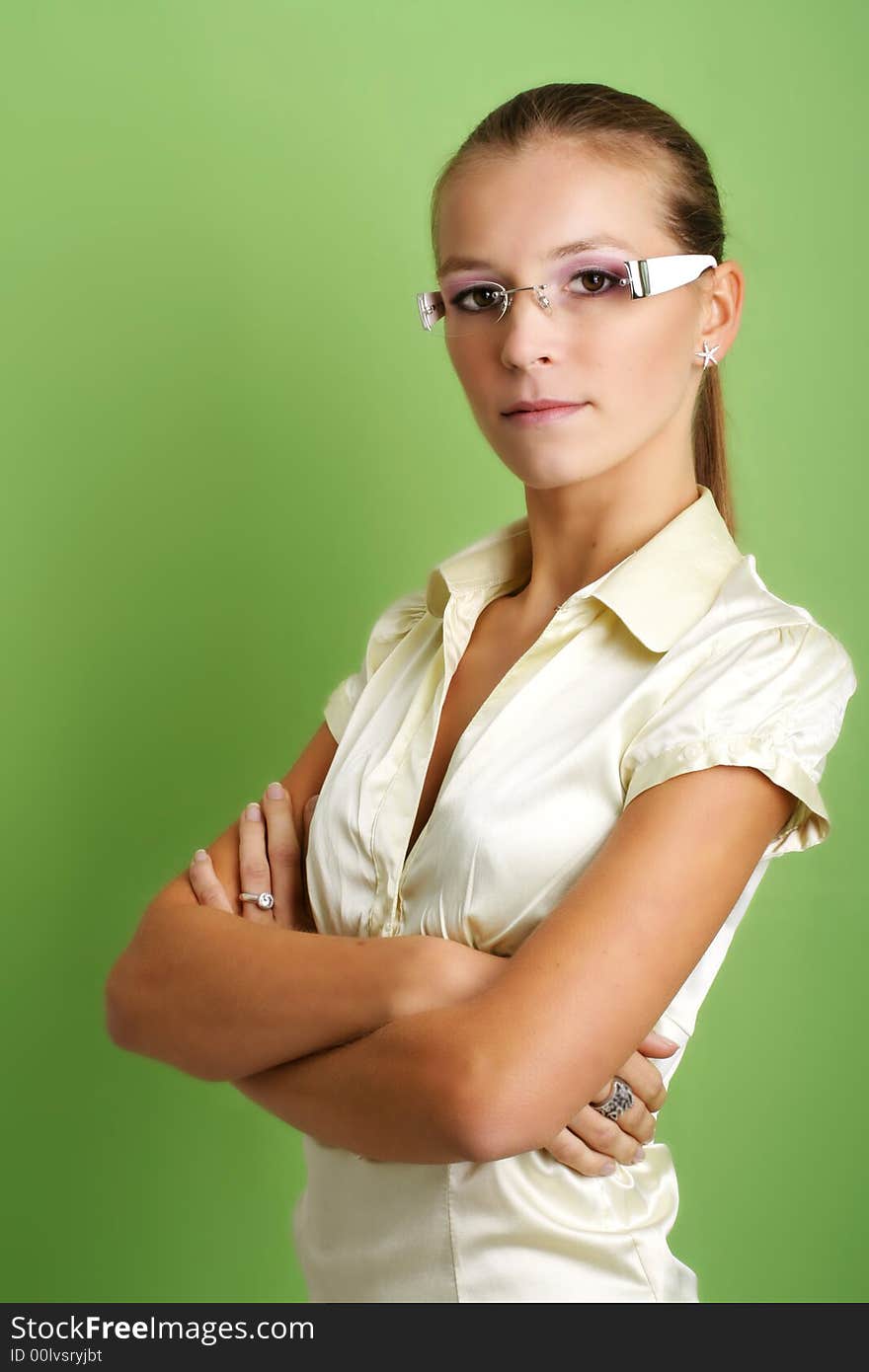 Business portrait of a young successful woman. Business portrait of a young successful woman