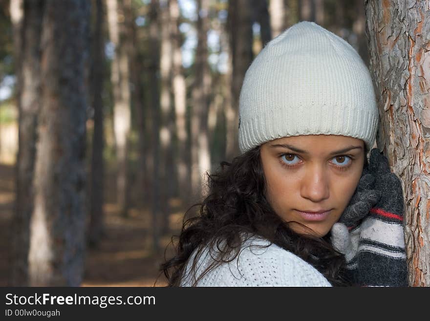 Beautiful winter girl