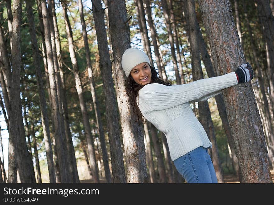 Beautiful winter girl