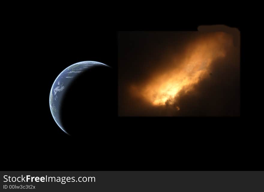 Comet and earth