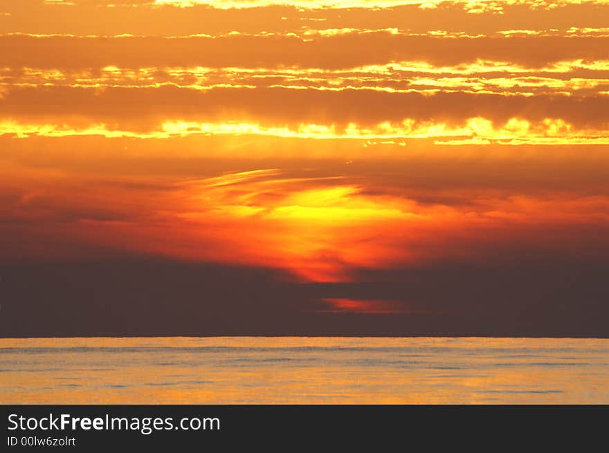 Close-up of a sunset in Rewal. Close-up of a sunset in Rewal