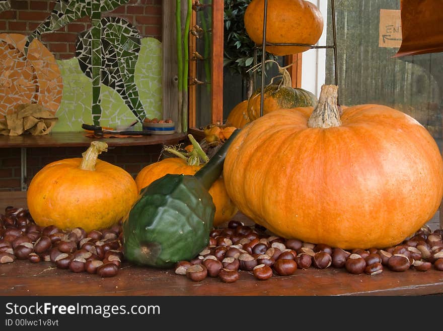 Autum decoration pumpkins