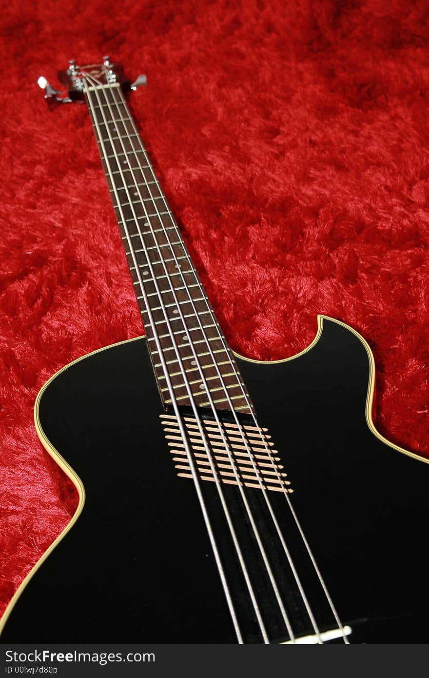 Black bass guitar