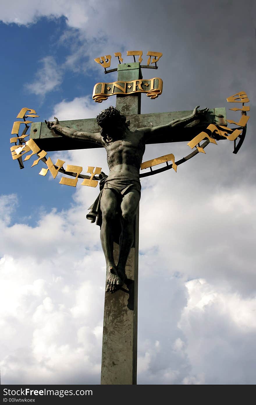 Jesus on cross in Praha