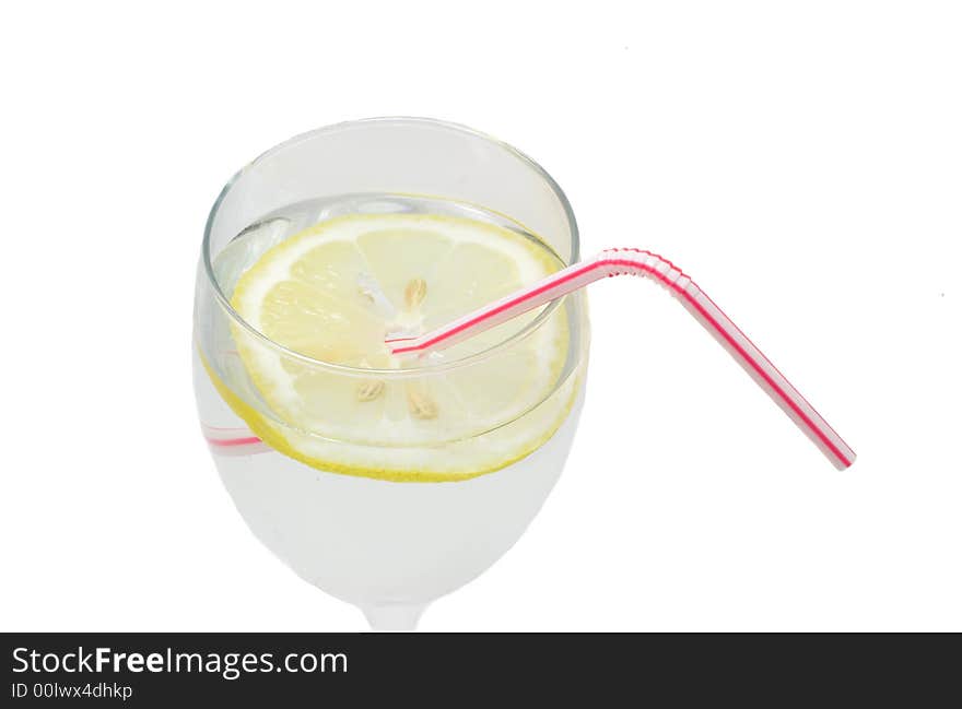 Glass With Straw And Lemon 3