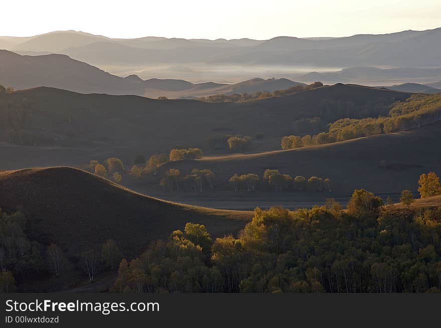 Mountain in autumn, Hebei, China