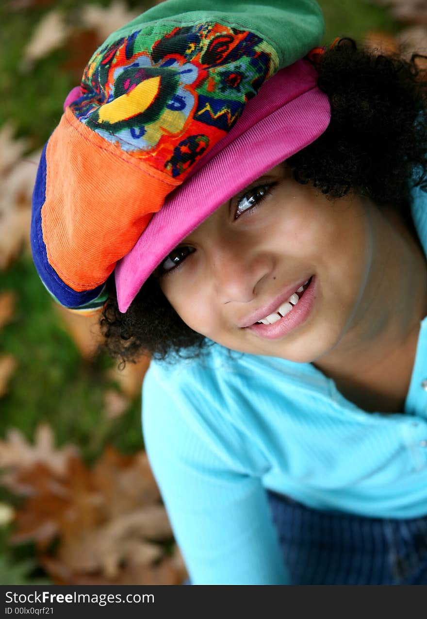 Girl in the Colorful Hat