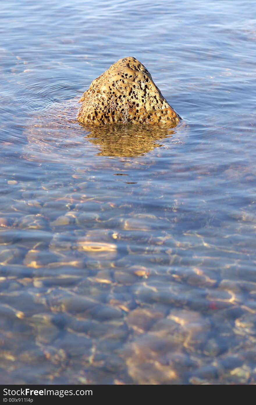 Piramide rock on the shoal-water. Piramide rock on the shoal-water