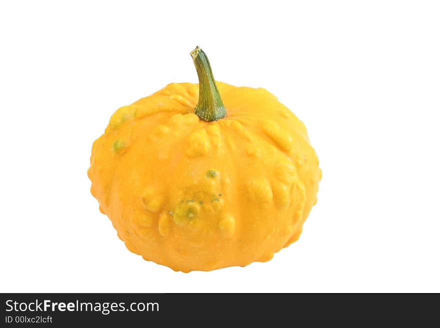 Ornamental squash on white background