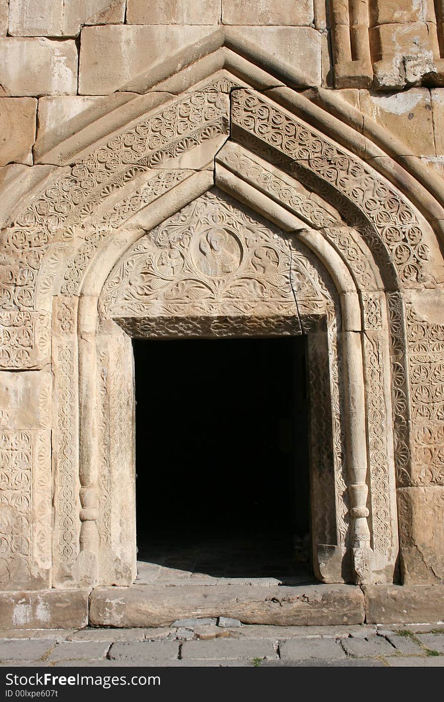 Entrance to the Georgian medieval church