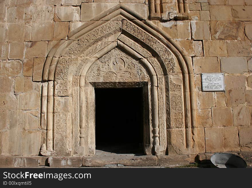 Entrance to the Georgian medieval church