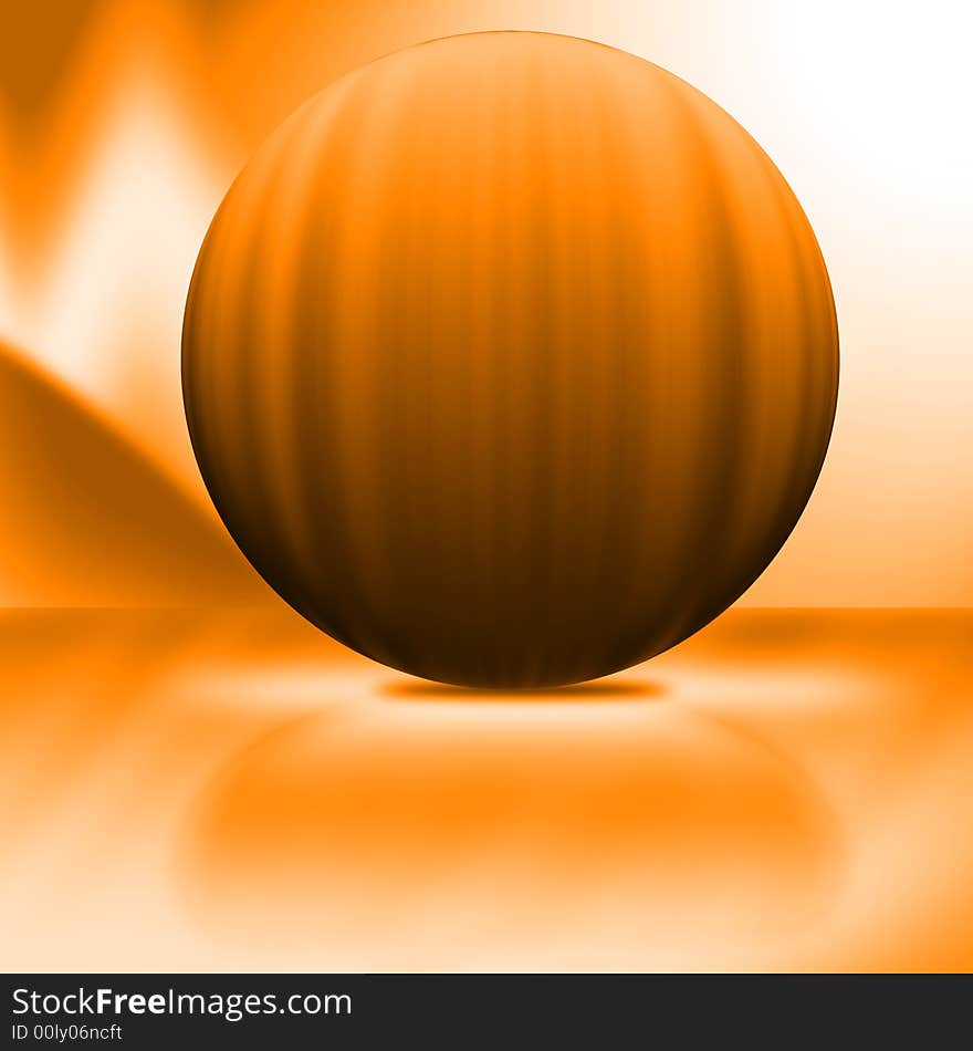 Big orange pumpkin illustration that is computer generated