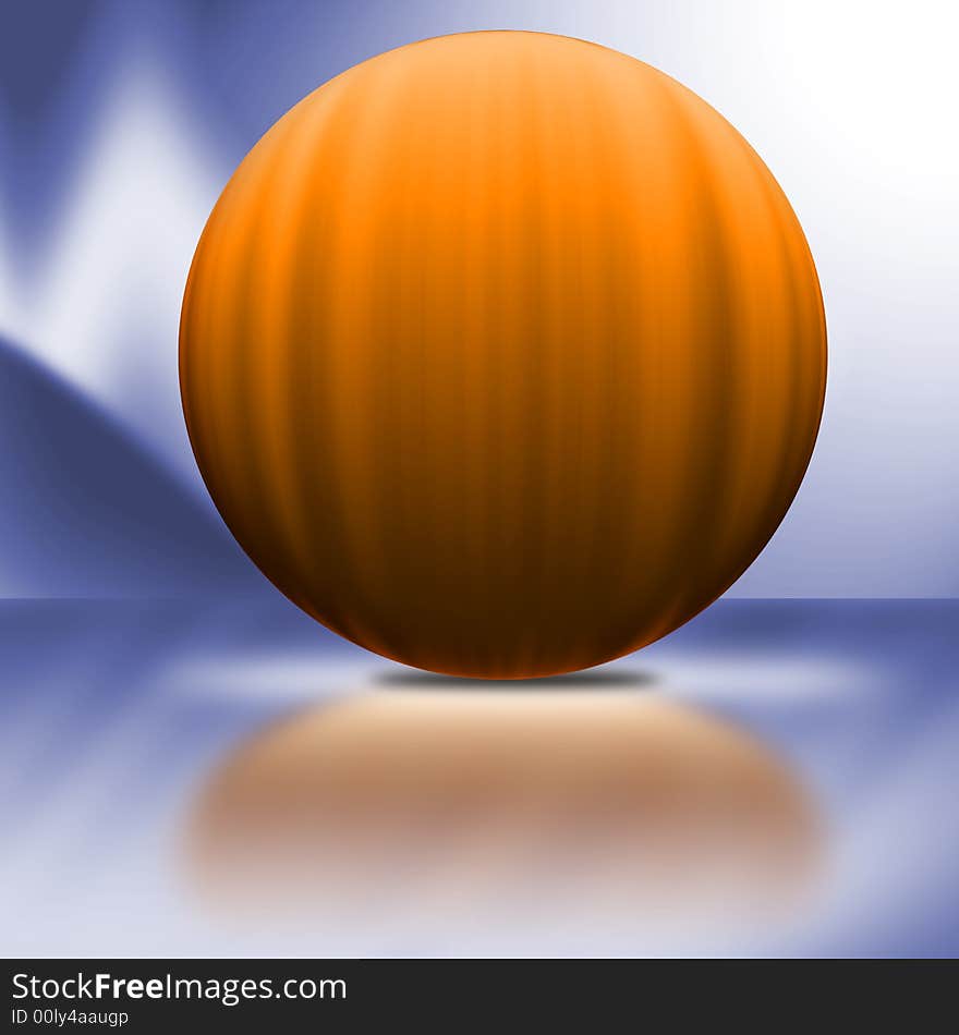 Big orange pumpkin illustration that is computer generated