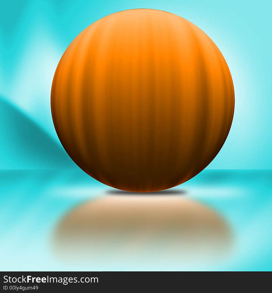 Big orange pumpkin illustration that is computer generated