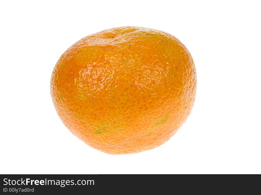 Fresh tangerine isolated on a white background