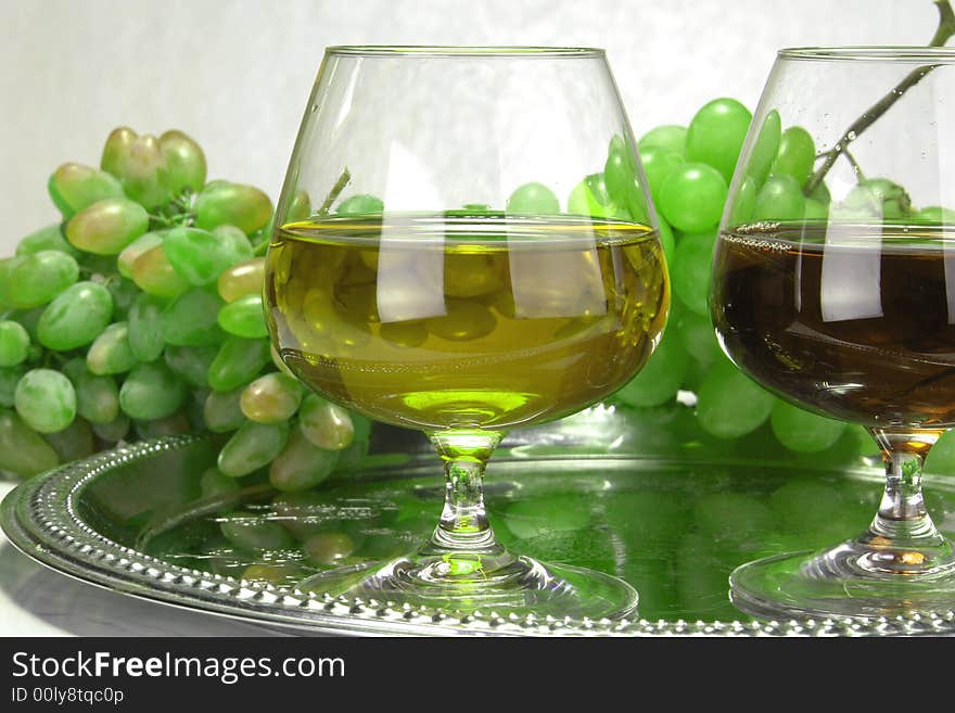 Grape juice on a white background. Grape juice on a white background