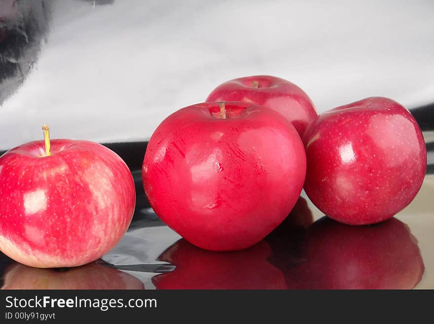 Apple on a white background