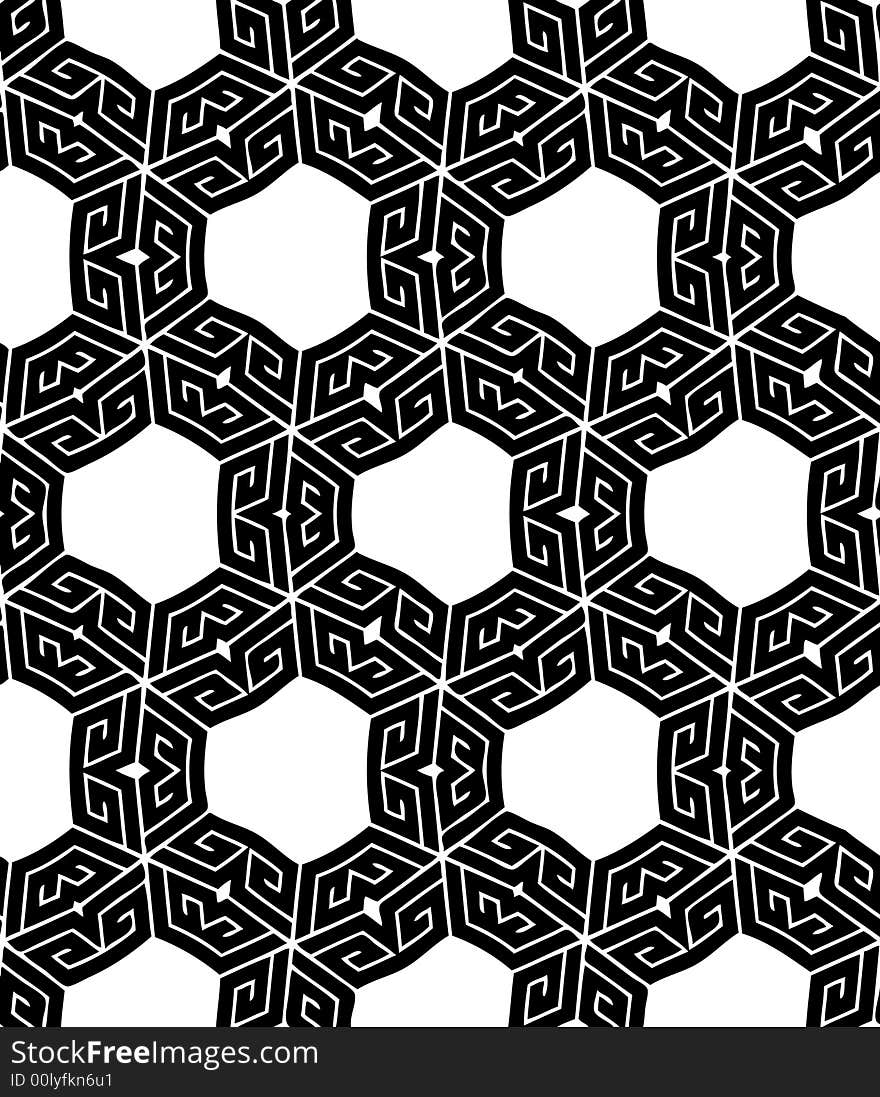 Abstract seamless black-and-white pattern - graphic illustration. Abstract seamless black-and-white pattern - graphic illustration