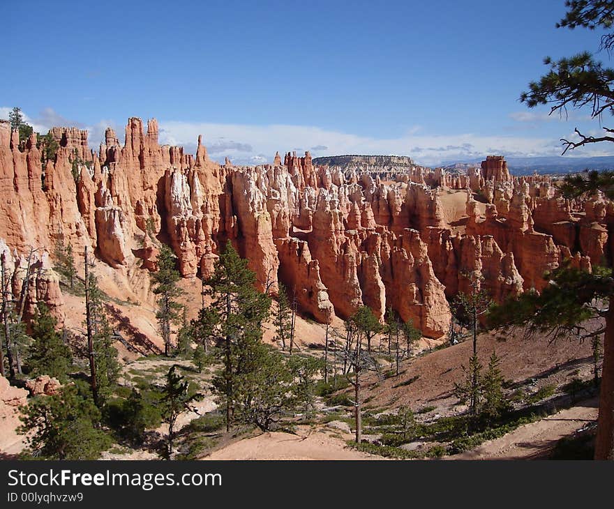 The picture taken on Peekaboo Trail in Bryce Canyon National Park. The picture taken on Peekaboo Trail in Bryce Canyon National Park