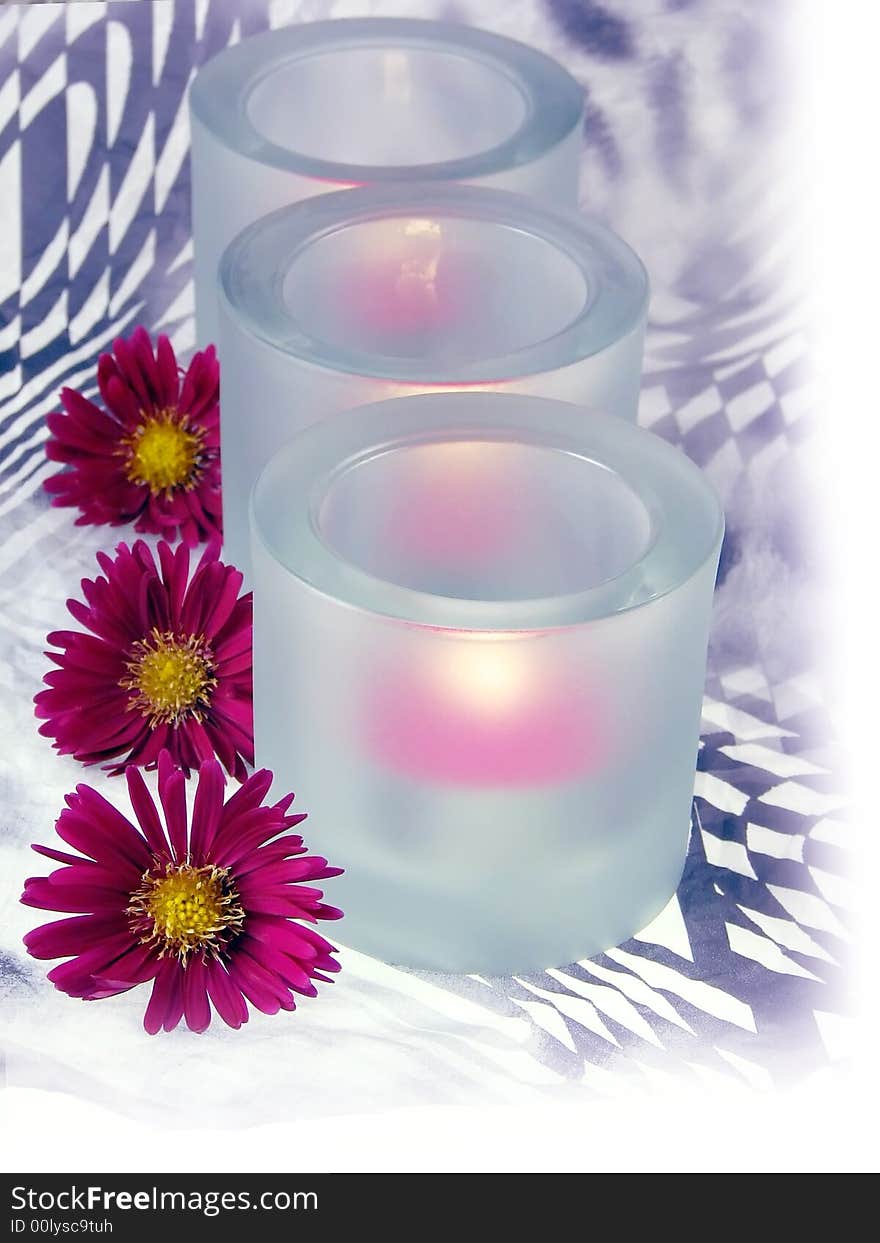 Image from christmas series: pink heaters and flowers